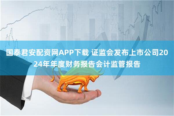 国泰君安配资网APP下载 证监会发布上市公司2024年年度财务报告会计监管报告